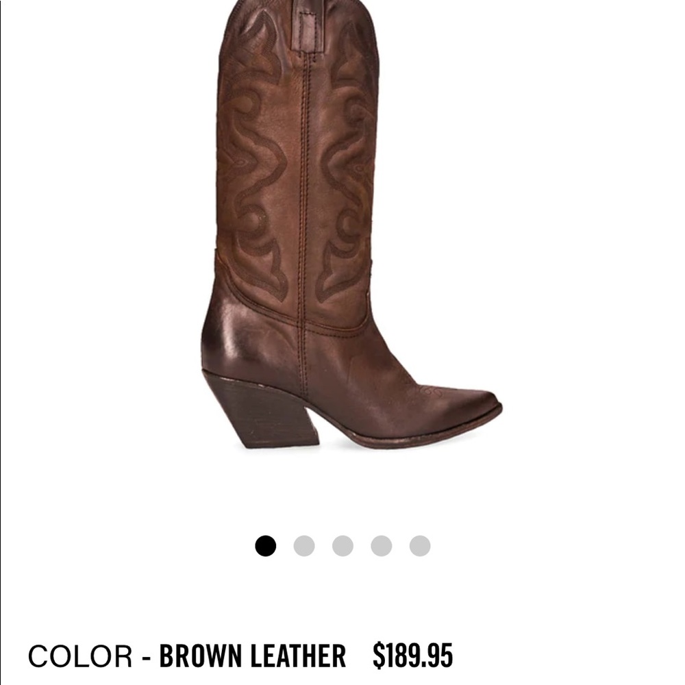 Steve Madden cowboy boots—west brown leather